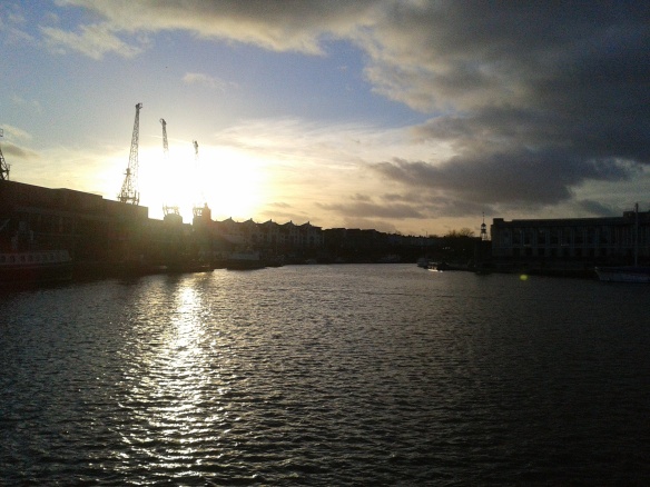 Sunset, New Year's Day 2013, Bristol Harbour
